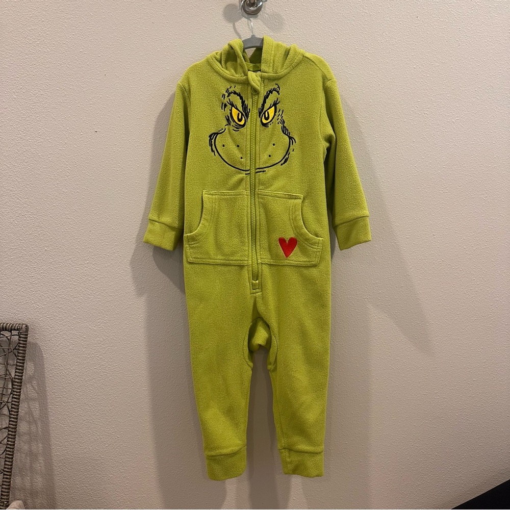 Hanna Andersson Lime Green Grinch Footie